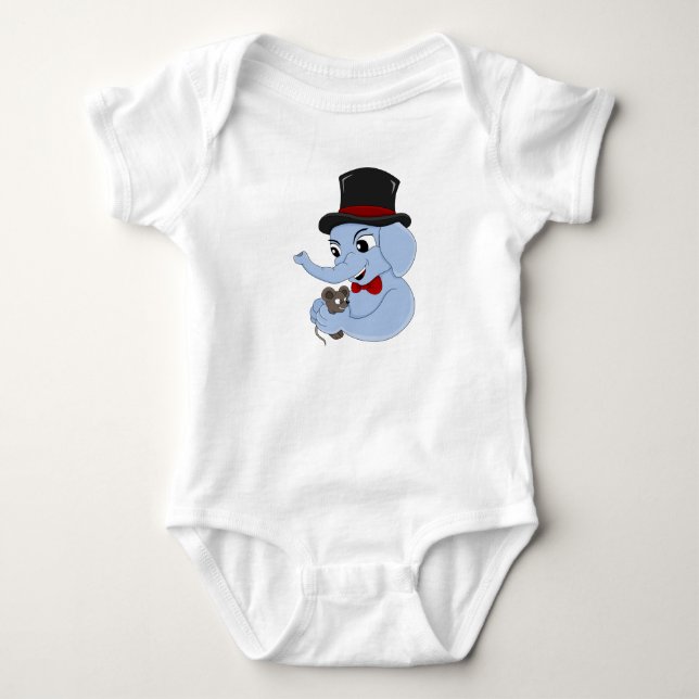Body Para Bebé Cute elefante cratoin baby bodysuit (Anverso)