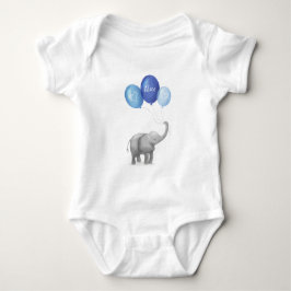 Body Para Bebé Cute elefante traje de bebé personalizado (azul)