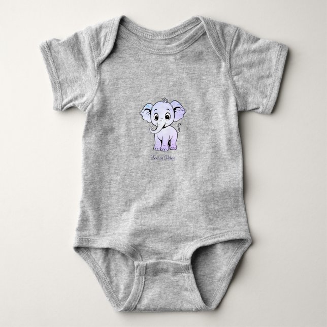 Body Para Bebé Cute Elephant Baby Bodysuit (Anverso)