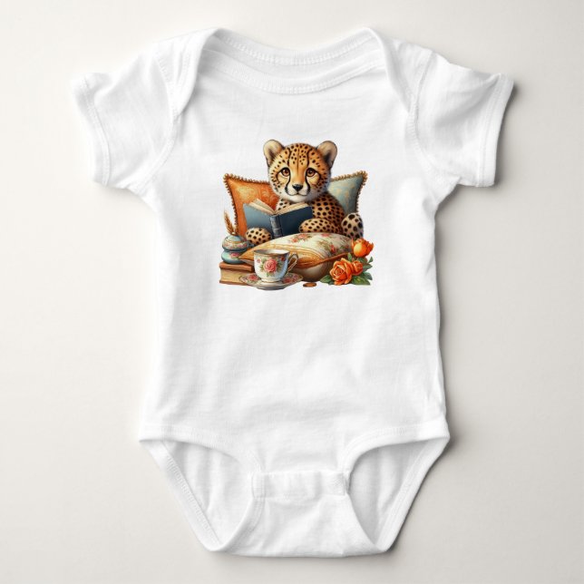 BODY PARA BEBÉ CUTE FALL TEMÁTICO BEBÉ CHEETAH CAT (Anverso)
