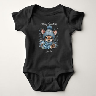 Body Para Bebé cute fawn/deer Christmas holiday T-Shirt