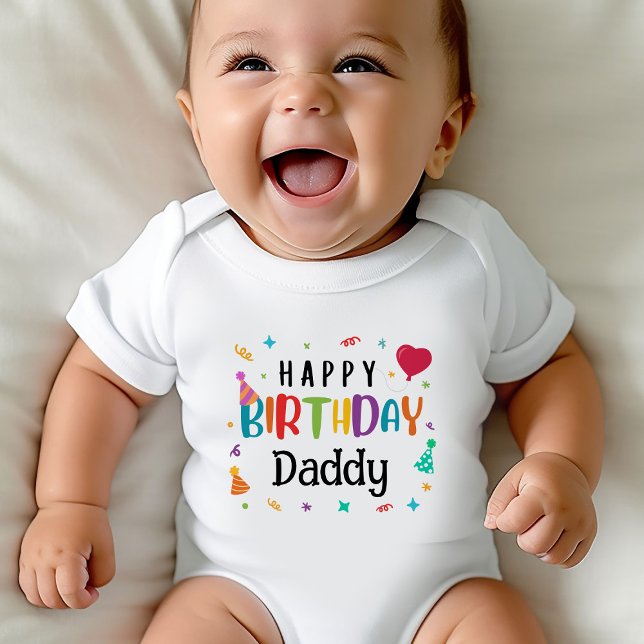 Body Para Bebé Cute feliz cumpleaños papá (Happy Birthday Daddy Baby Bodysuits - Adorable Designs for Daddy's Big Day!)