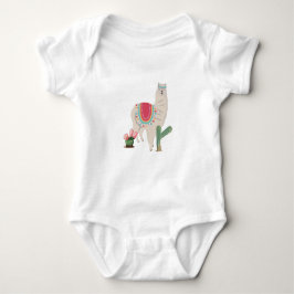 Body Para Bebé Cute Fiesta Llama & Cactus
