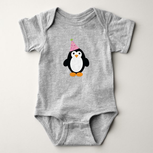 Body Para Bebé Cute Fiesta Penguin (Anverso)