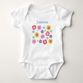 Body Para Bebé Cute Flor Jardín Colores suaves Baby Bodysuit