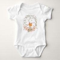 Cute Fox Vintage Florals Greeneration Foliage Boy