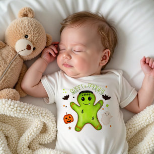 Body Para Bebé Cute Frankenstein Hombre de Jengibre Halloween