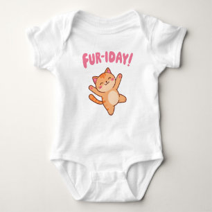 Body Para Bebé Cute Fun Cat Fur-iday