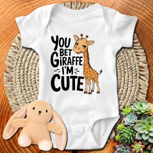 Body Para Bebé Cute Giraffe, apuesto a Giraffe, soy lindo