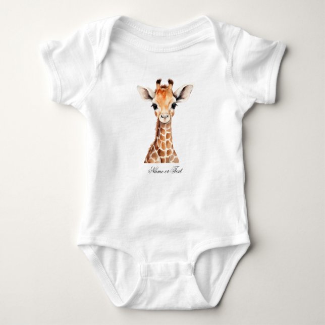 Body Para Bebé Cute Giraffe Jungle Baby Shower Party Beautiful (Anverso)