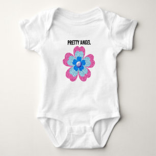 Body Para Bebé Cute glitter floral blooming garden