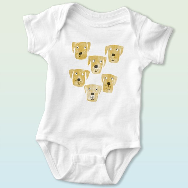 Body Para Bebé Cute Golden Labrador Retriever Dog (Golden labrador retriever dog baby bodysuit)