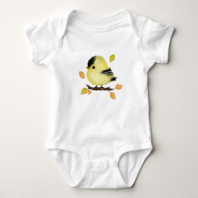 Body Para Bebé Cute Goldfinch Bird Baby Bodysuit (Anverso)