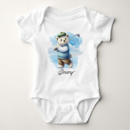 Body Para Bebé Cute Golfing Teddy Bear