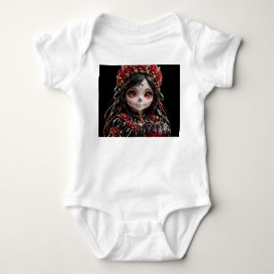 Body Para Bebé Cute Gothic Crystal Sugar Skull Girl Halloween