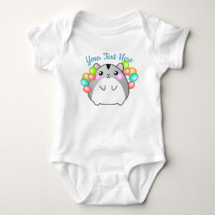 Body Para Bebé Cute Gray Kawaii Hamster