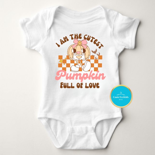 Body Para Bebé Cute Groovy Baby Pumpkin Halloween Baby Bodysuit (Subido por el creador)