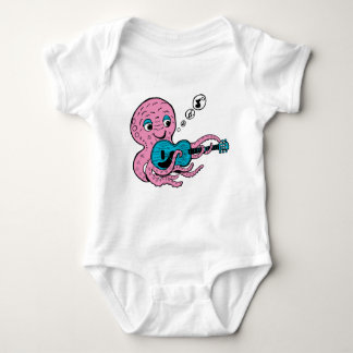 Body Para Bebé Cute Guitar Player Octopus