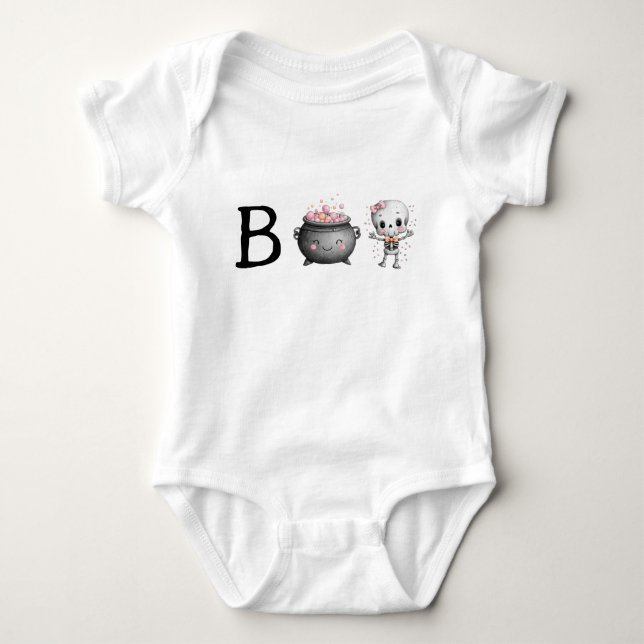 Body Para Bebé Cute Halloween Boo (Anverso)