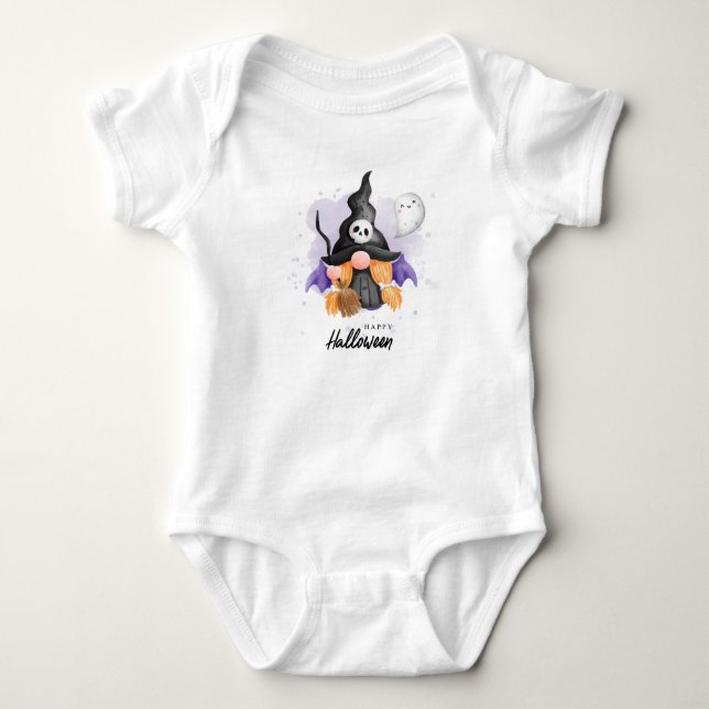 Body Para Bebé Cute Halloween Gnome (Anverso)