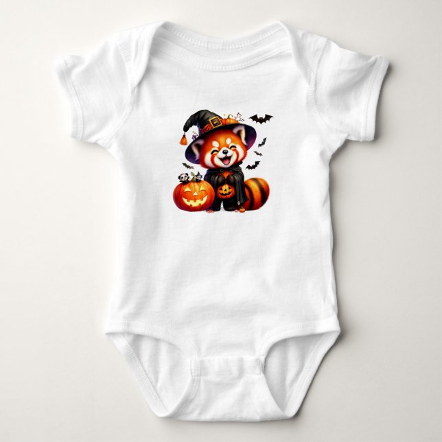 Body Para Bebé Cute Halloween Red Panda (Anverso)