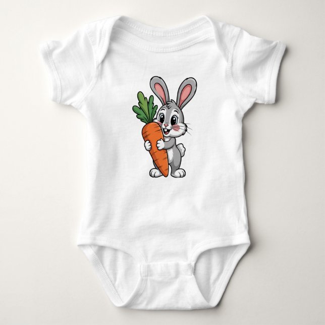 Body Para Bebé Cute Happy Bunny Rabbit (Anverso)