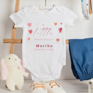 Body Para Bebé Cute Hearts Little Sweetheart Recién Nacida Niña