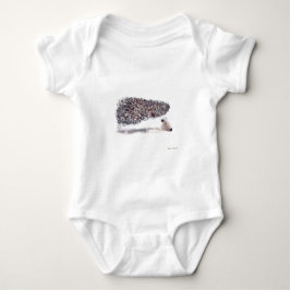 Body Para Bebé Cute Hedgehog animal fauna silvestre madera acuare