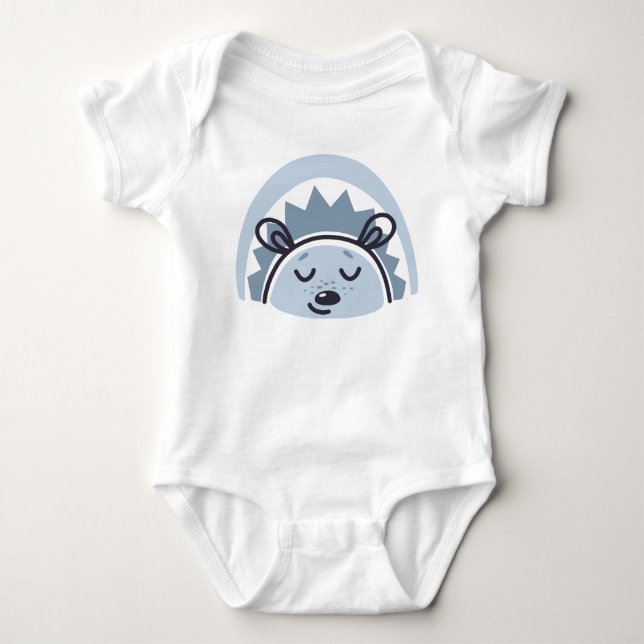 Body Para Bebé Cute Hedgehog Baby Bodysuit Sleeper (Anverso)