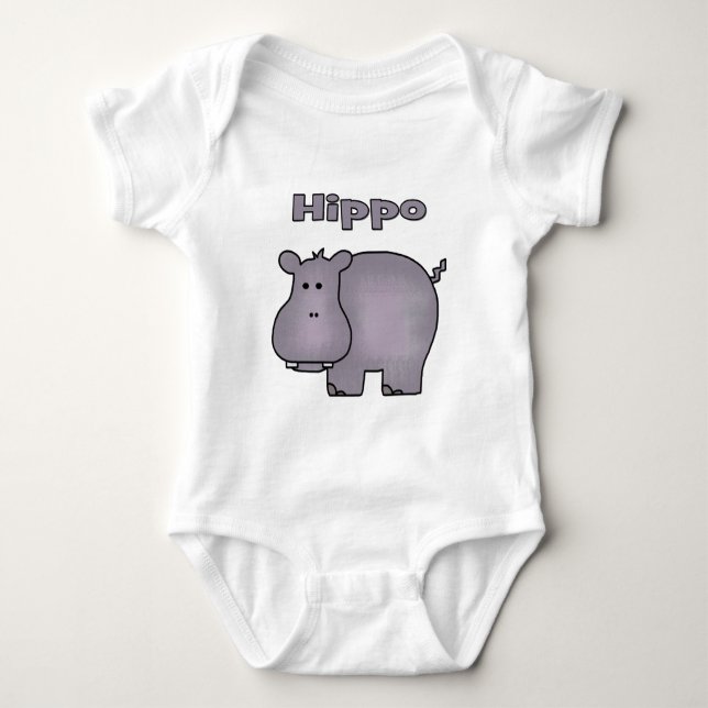 Body Para Bebé Cute Hippo (Anverso)