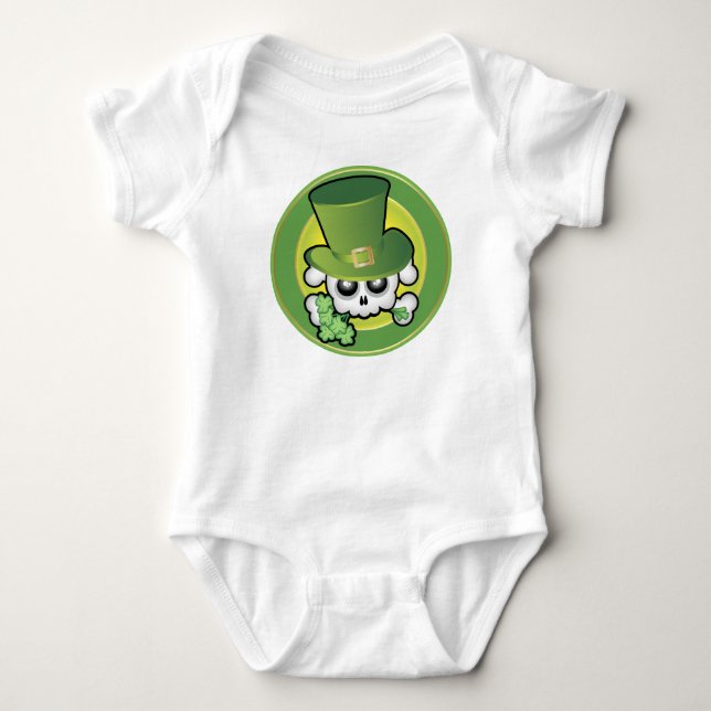 Body Para Bebé Cute Irish Skull (Anverso)
