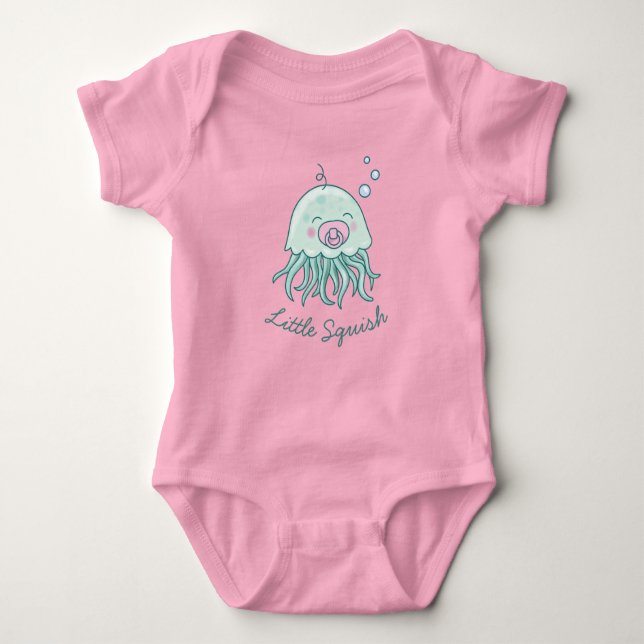 Body Para Bebé Cute Jellyfish Baby Shower Kawaii Pink Girl (Anverso)