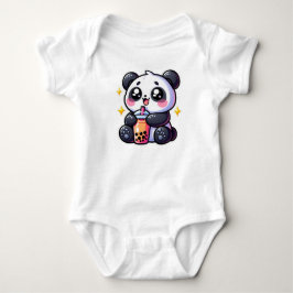 Body Para Bebé Cute Kawaii Panda Bebe Té de Burbujas Boba Kawaii