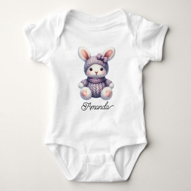 Body Para Bebé Cute Knitted Baby Bunny (Anverso)