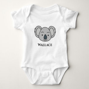 Body Para Bebé Cute Koala Niño Único Personalizado Nombre Persona