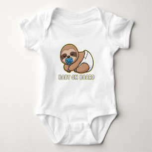 Body Para Bebé Cute Letrero para Coche de Bebé Perezoso Durmiendo