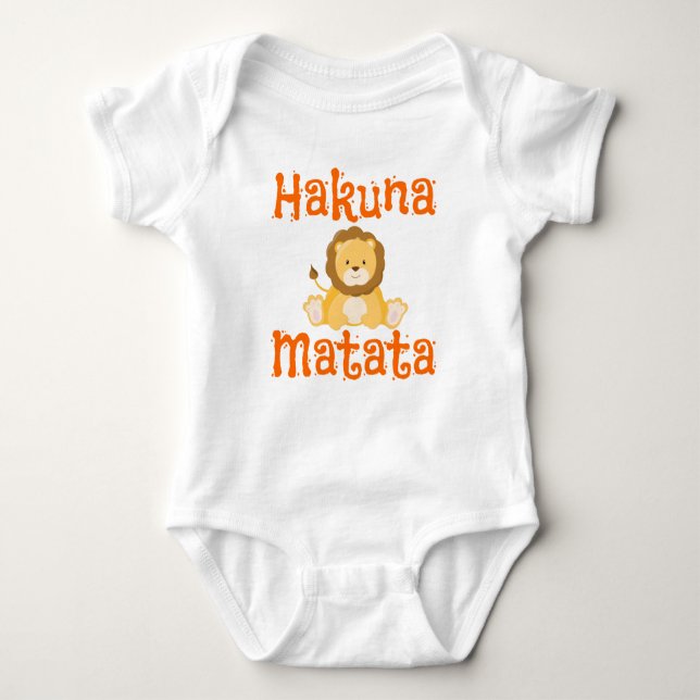 Body Para Bebé Cute Lion Hakuna Matata (Anverso)