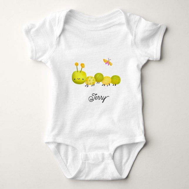Body Para Bebé Cute Little Caterpillar Bug (Anverso)