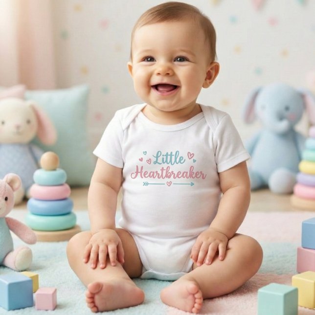 Body Para Bebé Cute Little Heartbreaker: Adorable Valentine's Day (Subido por el creador)