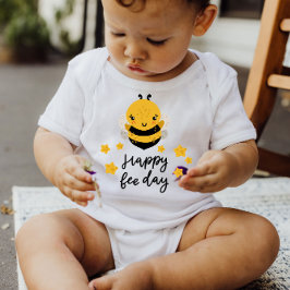 Body Para Bebé Cute Little Honey Bee Yellow Stars | Baby Bodysuit