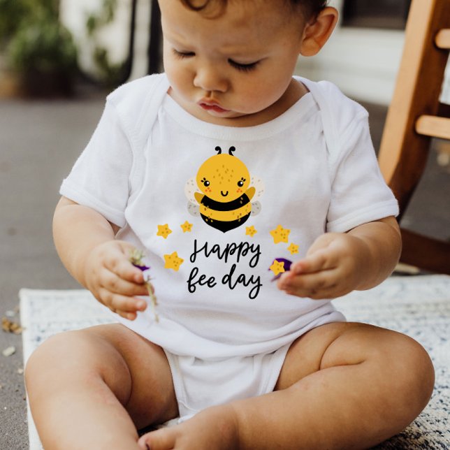 Body Para Bebé Cute Little Honey Bee Yellow Stars | Baby Bodysuit (Subido por el creador)