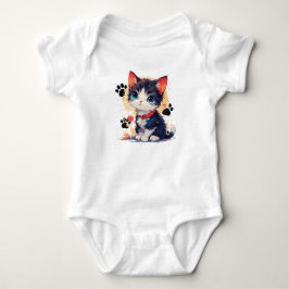 Body Para Bebé Cute little kitten Baby T-shirt