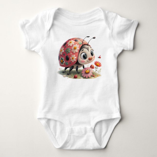 Body Para Bebé Cute Little Ladybug Baby Bodysuit - Sweet Nature I (Anverso)