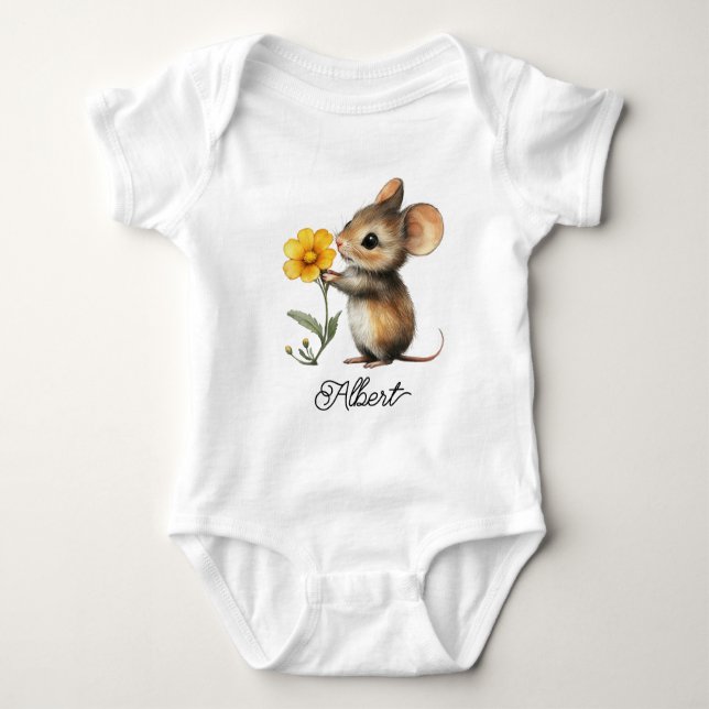 Body Para Bebé Cute Little Mouse (Anverso)