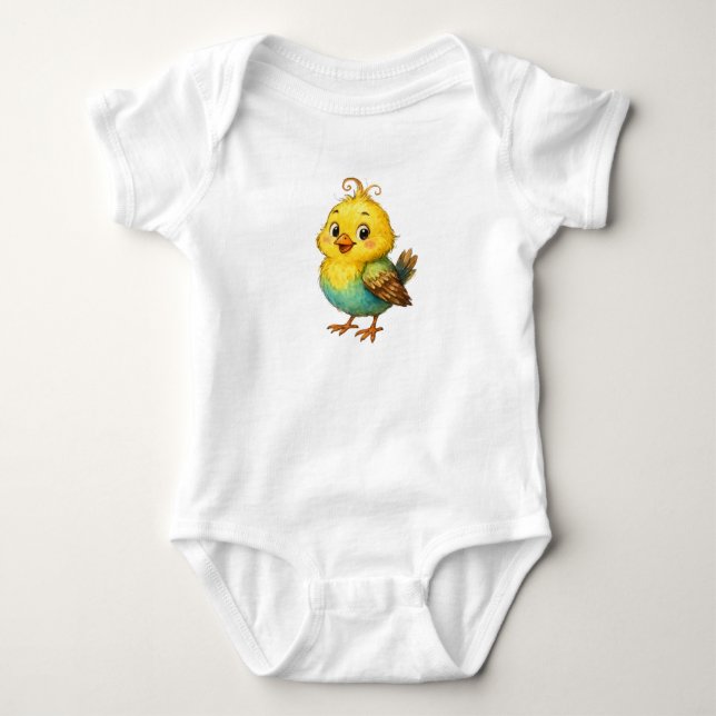 Body Para Bebé Cute Little Yellow Chick Baby Bodysuit (Anverso)