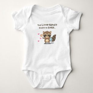 Body Para Bebé Cute Love Mapache Bandido Enmascarado Para Bebés