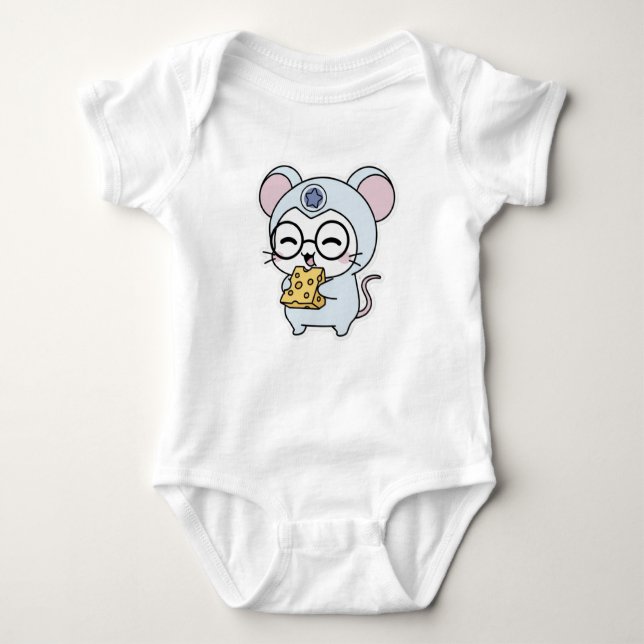 Body Para Bebé Cute lovely little mouse  (Anverso)