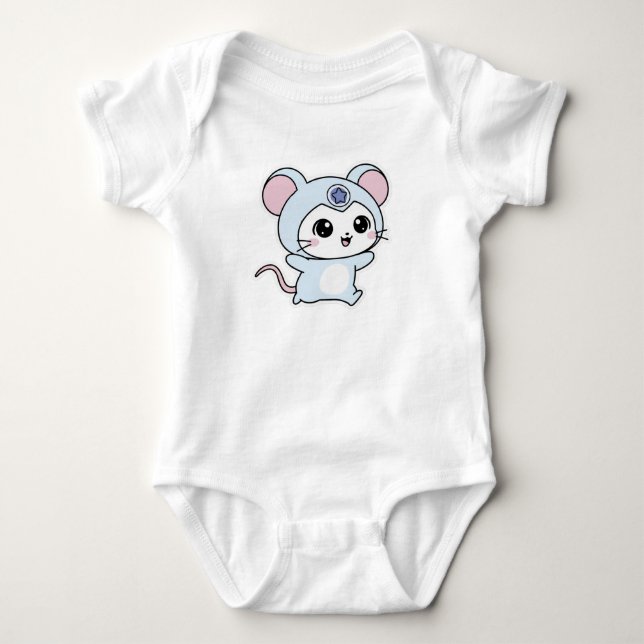 Body Para Bebé Cute lovely little mouse  (Anverso)