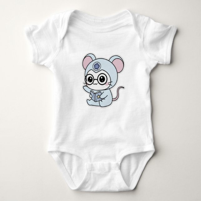 Body Para Bebé Cute lovely little mouse  (Anverso)