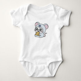 Body Para Bebé Cute lovely little mouse loves cheese